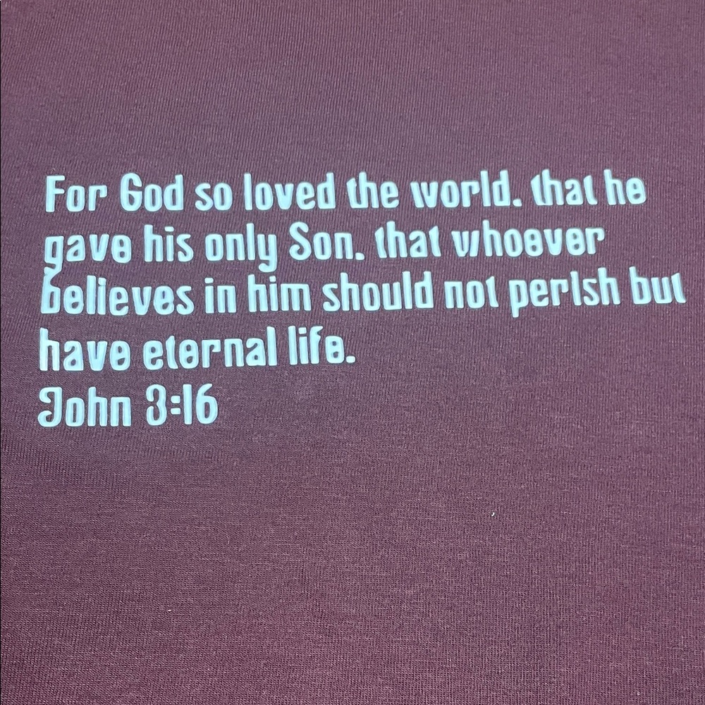 George Purple Tee with White Text